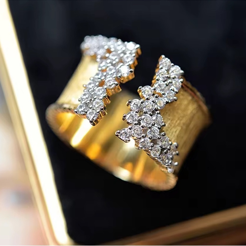 Couture Gold Adjustable Ring - Picture 2 of 11